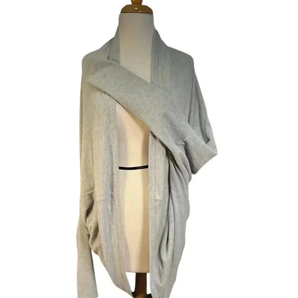 White Crow The Soft Spun Cocoon Cardigan Heather Grey Size XS - Picture 2 of 10